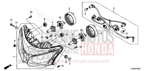 PROJECTEUR CBR300RAF de 2015